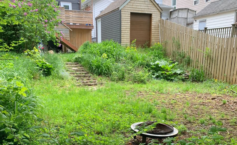 Before landscaping - Aeration Buddy